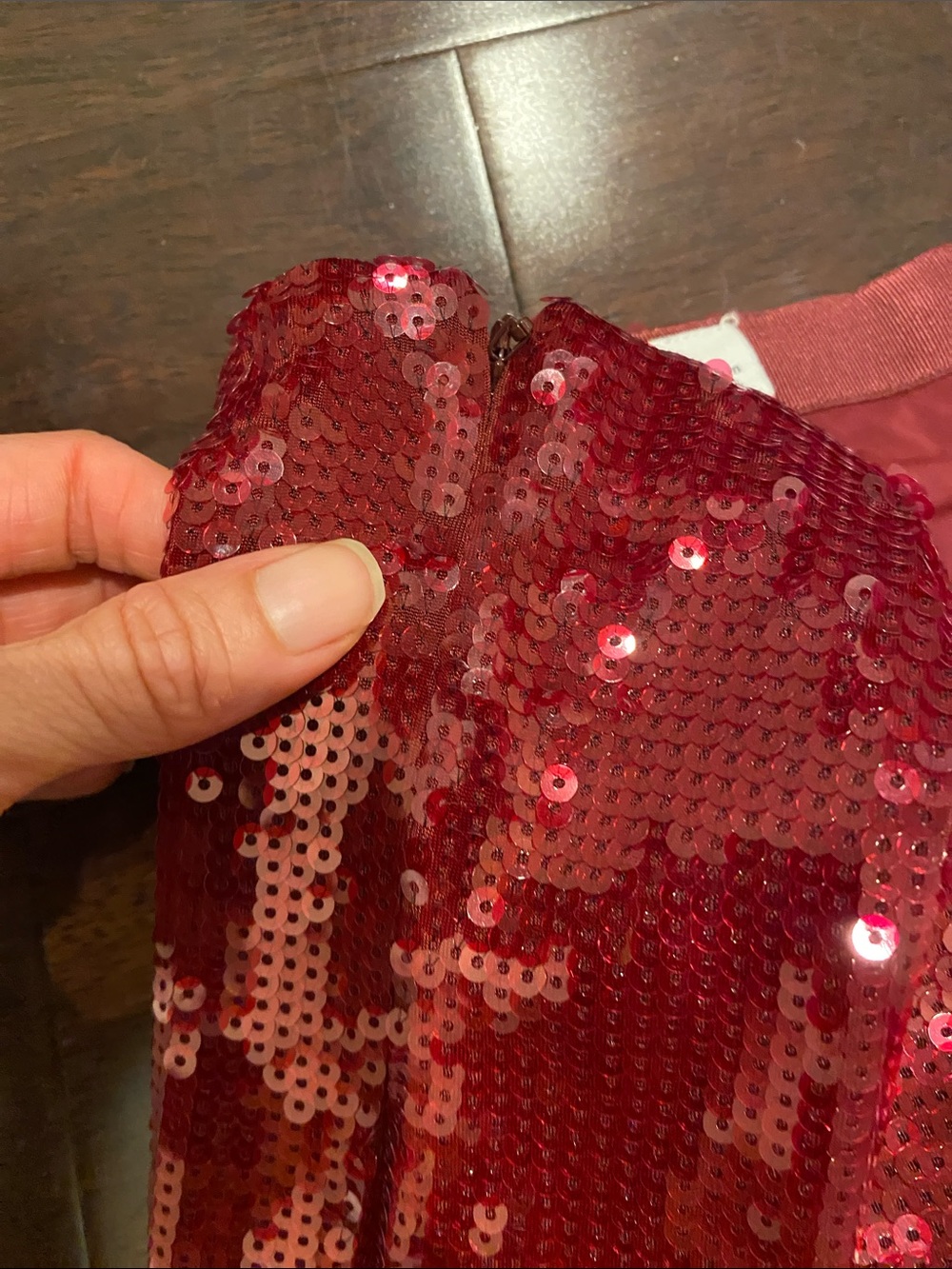 Veronica Beard Red Sequin Midi Skirt - Picture 4 of 5